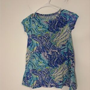 Lilly Pulitzer Girls' Mara Swingy T-Shirt Dress Sz M 6 Colorful Vacation Comfy